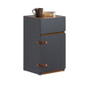 SoBuy FBT146-DG Table de Chevet Bout de Canapé Table de Nuit Table d'Appoint Table Basse avec 1 Tiroir et 1