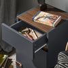 SoBuy FBT146-DG Table de Chevet Bout de Canapé Table de Nuit Table d'Appoint Table Basse avec 1 Tiroir et 1