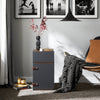 SoBuy FBT146-DG Table de Chevet Bout de Canapé Table de Nuit Table d'Appoint Table Basse avec 1 Tiroir et 1