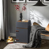 SoBuy FBT146-DG Table de Chevet Bout de Canapé Table de Nuit Table d'Appoint Table Basse avec 1 Tiroir et 1