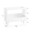 SoBuy FBT147-W Bout de Canapé Table de Chevet Table de Nuit Table d'Appoint avec 2 Étagères pour Salon, Chambre ou Bureau