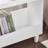 SoBuy FBT147-W Bout de Canapé Table de Chevet Table de Nuit Table d'Appoint avec 2 Étagères pour Salon, Chambre ou Bureau