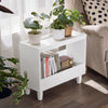 SoBuy FBT147-W Bout de Canapé Table de Chevet Table de Nuit Table d'Appoint avec 2 Étagères pour Salon, Chambre ou Bureau