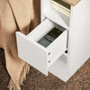 SoBuy FBT149-WN Table de Chevet Étroite Table d'Appoint Fine avec 2 Tiroirs et Étagère Chevet de Lit Rangement pour Chambre à Coucher Salon Blanc L 20 x P 35 x H 60 cm