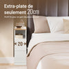 SoBuy FBT149-WN Table de Chevet Étroite Table d'Appoint Fine avec 2 Tiroirs et Étagère Chevet de Lit Rangement pour Chambre à Coucher Salon Blanc L 20 x P 35 x H 60 cm