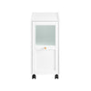 SoBuy FBT150-W Bout de Canapé sur roulettes Table de Chevet Table de Nuit Table d'Appoint avec 1 Tiroir et 2 Portes