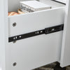 SoBuy FBT150-W Bout de Canapé sur roulettes Table de Chevet Table de Nuit Table d'Appoint avec 1 Tiroir et 2 Portes