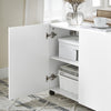 SoBuy FBT150-W Bout de Canapé sur roulettes Table de Chevet Table de Nuit Table d'Appoint avec 1 Tiroir et 2 Portes