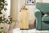 SoBuy FBT152-N Bout de Canapé sur roulettes Table d'Appoint avec 1 Plateau Semi-Fermé et 3 Compartiments avec 2 Portes coulissantes