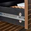 SoBuy FBT156-BR Bout de Canapé, Table de Chevet, Table de Nuit, Table d'Appoint avec 2 Tiroirs