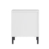 SoBuy FBT157-W Bout de Canapé Table de Chevet Table de Nuit Table d'Appoint Table Basse avec 2 Tiroirs pour Salon, Chambre ou Bureau, Pieds en Métal
