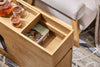 SoBuy FBT158-N Bout de Canapé Table d'Appoint avec 1 Plateau Amovible, 1 Tiroir Coulissant et 1 Compartiment Ouvert