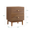 SoBuy FBT170-N Table de Chevet Vintage avec 2 Tiroirs, Table d'Appoint en Bois avec Pieds en Bois de Caoutchouc, Table de Nuit pour Chambre, Salon et Bureau, Marron, L45 × P40 × H58 cm