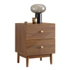 SoBuy FBT170-N Table de Chevet Vintage avec 2 Tiroirs, Table d'Appoint en Bois avec Pieds en Bois de Caoutchouc, Table de Nuit pour Chambre, Salon et Bureau, Marron, L45 × P40 × H58 cm