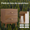 SoBuy FBT170-N Table de Chevet Vintage avec 2 Tiroirs, Table d'Appoint en Bois avec Pieds en Bois de Caoutchouc, Table de Nuit pour Chambre, Salon et Bureau, Marron, L45 × P40 × H58 cm