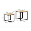 SoBuy FBT42-N Tables Basses Gigognes, Set de 2, Lot de 2 tables d'appoint empilables