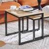 SoBuy FBT42-N Tables Basses Gigognes, Set de 2, Lot de 2 tables d'appoint empilables