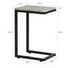 SoBuy FBT44-HG Table d'appoint Moderne - Table Basse Salon, Bout de Canapé à Café 40x30x60 cm Noir & Gris