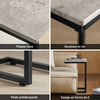SoBuy FBT44-HG Table d'appoint Moderne - Table Basse Salon, Bout de Canapé à Café 40x30x60 cm Noir & Gris