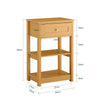 SoBuy FBT46-N Bout de Canapé Table de Chevet Table de Nuit Table d'Appoint avec 1 Tiroir et 2 Étagères pour Salon, Chambre ou Bureau, L45 x P30cm x H68cm, Couleur en Bois
