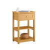 SoBuy FBT46-N Bout de Canapé Table de Chevet Table de Nuit Table d'Appoint avec 1 Tiroir et 2 Étagères pour Salon, Chambre ou Bureau, L45 x P30cm x H68cm, Couleur en Bois