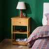 SoBuy FBT46-N Bout de Canapé Table de Chevet Table de Nuit Table d'Appoint avec 1 Tiroir et 2 Étagères pour Salon, Chambre ou Bureau, L45 x P30cm x H68cm, Couleur en Bois
