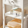 SoBuy FBT46-W Table de Chevet avec 1 Tiroir & 2 Étagères, Table d'appoint Moderne, Blanche, L45 x P30 x H68cm