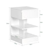 SoBuy FBT49-Wx2 Lot de 2 Table de Chevet - Table de Nuit avec 1 tiroir et 2 étagères, Table d'appoint pour Chambre à Coucher - Meuble de Rangement Moderne L39 x P39 x H65 cm Blanc