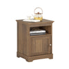SoBuy FBT151-BR Table de Chevet, Table d'Appoint, Bout de Canapé avec 1 Porte pour Salon, Chambre, L45 x P40 x H59 cm
