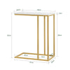 SoBuy FBT87-G Table d’Appoint Moderne Bout de canapé à Café Table de Chevet Effet Marbre