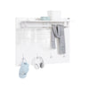 SoBuy FHK36-W Porte-manteau Mural, Porte-manteau d'Entrée, Patères avec Étagère Suspendue, avec 4 crochets et 1 étagère