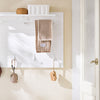 SoBuy FHK36-W Porte-manteau Mural, Porte-manteau d'Entrée, Patères avec Étagère Suspendue, avec 4 crochets et 1 étagère