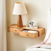 SoBuy FHK37-N Étagère Murale Flottante avec 2 tiroirs, pour Chambre, entrée & Salon, hêtre Massif, L60 × P20 × H10 cm, Naturel