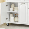 SoBuy FKW100-WN Desserte Roulante Meuble de Rangement à roulettes Chariot de Service Buffet Commode Bahut en Bois