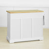 SoBuy FKW100-WN Desserte Roulante Meuble de Rangement à roulettes Chariot de Service Buffet Commode Bahut en Bois