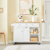 SoBuy FKW100-WN Desserte Roulante Meuble de Rangement à roulettes Chariot de Service Buffet Commode Bahut en Bois