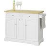 SoBuy FKW100-WN Desserte Roulante Meuble de Rangement à roulettes Chariot de Service Buffet Commode Bahut en Bois