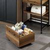 SoBuy FKW118-PF Desserte de Cuisine Roulante Chariot de Cuisine Meuble de Rangement à roulettes Multifonctionnel avec 2 Tiroirs et Etagère, Cadre en Acier Stable, Industriel, 60x45x90 cm