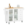 SoBuy FKW120-WN Desserte de Cuisine à roulettes îlot de Cuisine Chariot de Service Buffet Placard Armoire Cuisine