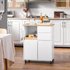 SoBuy FKW123-WN Desserte de Cuisine à roulettes Chariot de Cuisine îlot de Cuisine Buffet Armoire de Rangement, 1 Plateau Amovible, 2 Tiroirs et 2 Portes, 72x40x84 cm, Blanc