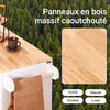 SoBuy FKW124-WN Meuble Cuisine à roulettes avec Plan de Travail Desserte Cuisine avec tiroirs, Placard, Barre latérale Meuble de Rangement Bas Cuisine Micro-Onde en Bois de Caoutchouc 90x40x90cm