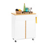 SoBuy FKW125-WN Desserte de Cuisine à roulettes Chariot de Service avec 1 Tiroirs, 2 Portes, 4 étages à l’intérieur
