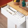 SoBuy FKW125-WN Desserte de Cuisine à roulettes Chariot de Service avec 1 Tiroirs, 2 Portes, 4 étages à l’intérieur