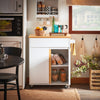 SoBuy FKW125-WN Desserte de Cuisine à roulettes Chariot de Service avec 1 Tiroirs, 2 Portes, 4 étages à l’intérieur