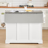 SoBuy FKW128-ST Desserte de Cuisine à roulettes, Îlot Central avec Plan de Travail Extensible Chariot Mobile pour Cuisine ou Salle à Manger, Meuble de Cuisine avec Rangement Blanc 130 x 46/71 x 91 cm
