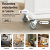 SoBuy FKW13-WN Desserte de cuisine à roulettes avec plateau en bambou, meuble de rangement de cuisine, meuble plan de travail avec tiroir – Idéal pour cuisine, salle à manger ou restaurant 66x91x45 cm