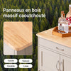 SoBuy FKW45-KA Desserte Chariot de Rangement Plateau en Bois d'Hévéa, Marron Clair | Prévente