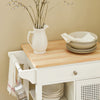 SoBuy FKW46-II-WN Desserte roulante Chariot de Service Chariot de Cuisine Meuble de Rangement avec Aspect Grillagé