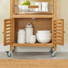 SoBuy FKW53-N Desserte cuisine Table roulante en Bambou Chariot de cuisine