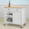 SoBuy FKW62-WN Chariot de Service 1 porte-bouteilles 2 tiroirs